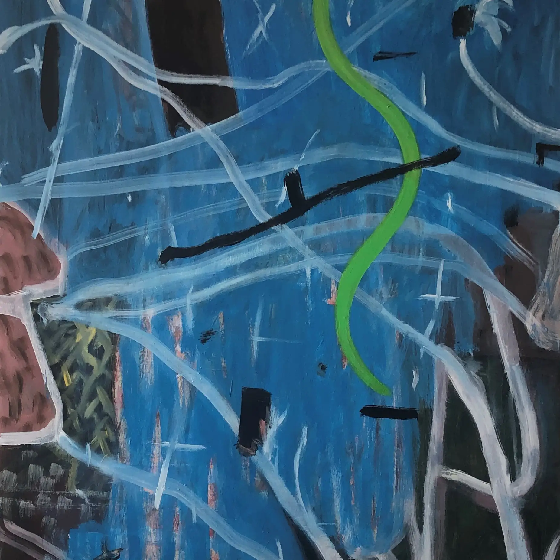 Harbour lines with sub  183x122cm